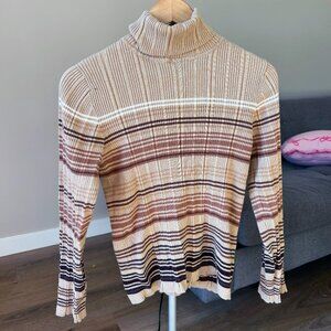 Striped turtleneck